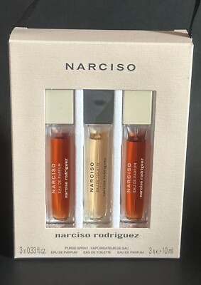 (M35)NARCISO RODRIGUEZ 香水 3本セット Narciso by Narciso Rodriguez 3x 10ml 3x 0.33oz Edp Edt travel