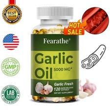 5000mg Garlic Oil 30 To 120 Capsules 5000 Extract organic caps