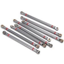 Alloy Upper & Lower Rod Link Linkage Set for 1/10 RC Axial SCX10 313mm Wheelbase