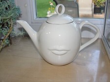 Jonathan Adler Muse Reversible Teapot, 9.75" W, 5" D, 8" H, White White