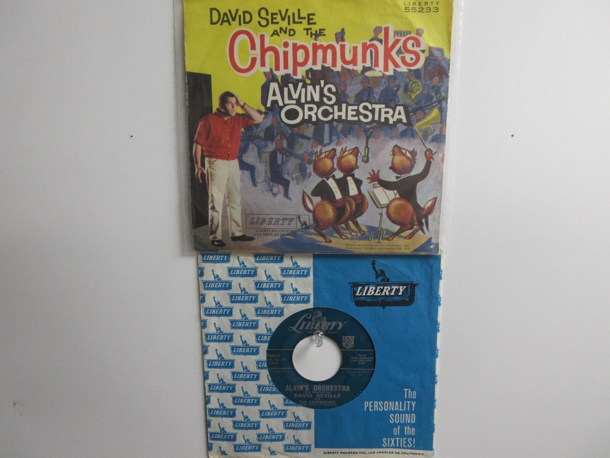 💥 ' THE CHIPMUNKS ' HIT 45 + PICTURE SLEEVE [ALVIN'S ORCHESTRA