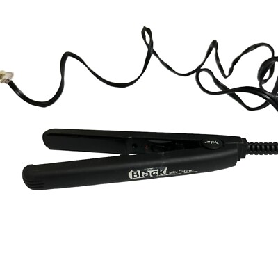Tyche Black Ceramic Flat Iron Model TB 0.5 Mini Works TESTED