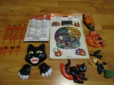  Vintage Halloween Cake Toppers Flat Toppers Cupcake Picks U Pick NOT a LOT NOS