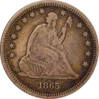 1865 VF20 Seated Liberty Quarter PCGS 47960054