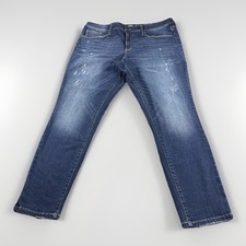 Universal Thread Women Jeans Size 18 34R Blue Denim Jeans Distressed