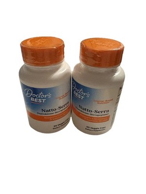 2 X Doctor's Best, Natto-Serra, 90 Veggie Caps (180 Total) Free Ship Eco 07/27