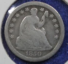 1850-O SEATED LIBERTY HALF DIME (6072)