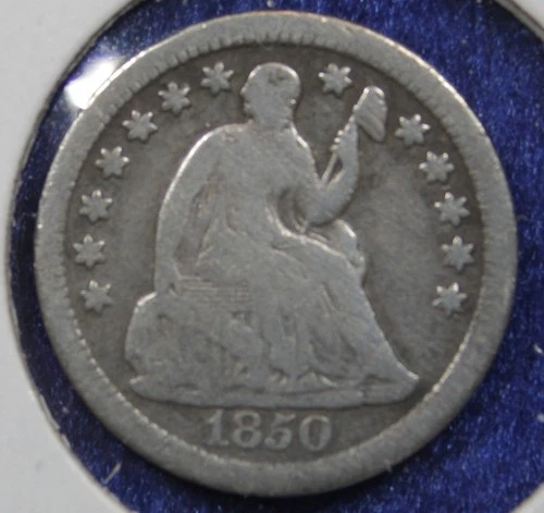 1850-O SEATED LIBERTY HALF DIME (6072)