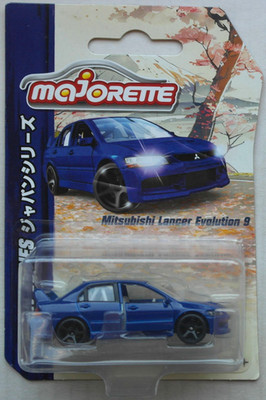 Majorette Japan Series Mitsubishi Lancer Evolution 9 dunkelblau Neu/OVP Auto Car