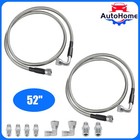 SS Braided Transmission Cooler Hose Lines Fittings Fit for TH350 700R4 TH400 52"