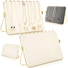 2 Pack Necklace Display Stand for Vendors 14 x 9.7 Inch Large Velvet Necklace...