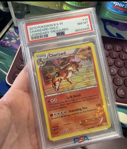 Charizard 19/113 Legendary Treasures Holo Rare 160 HP PSA 8 Pokémon TCG