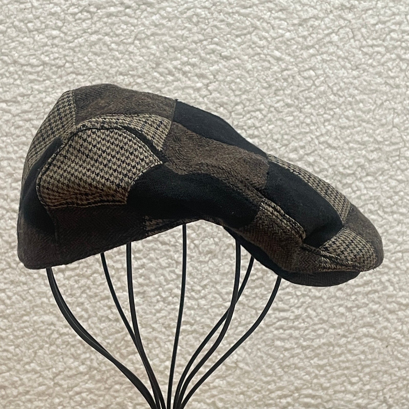 Pendleton Wool Patchwork Newsboy Cap Hat Mens Siz… - image 1