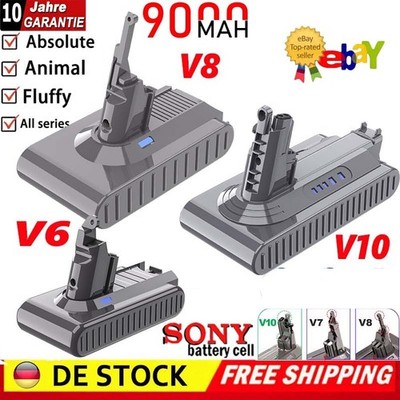 2026 New 9000mAh Akku Für Dyson V6 V8 V10 Ersatzakku Absolute Staubsauger 8.0Ah