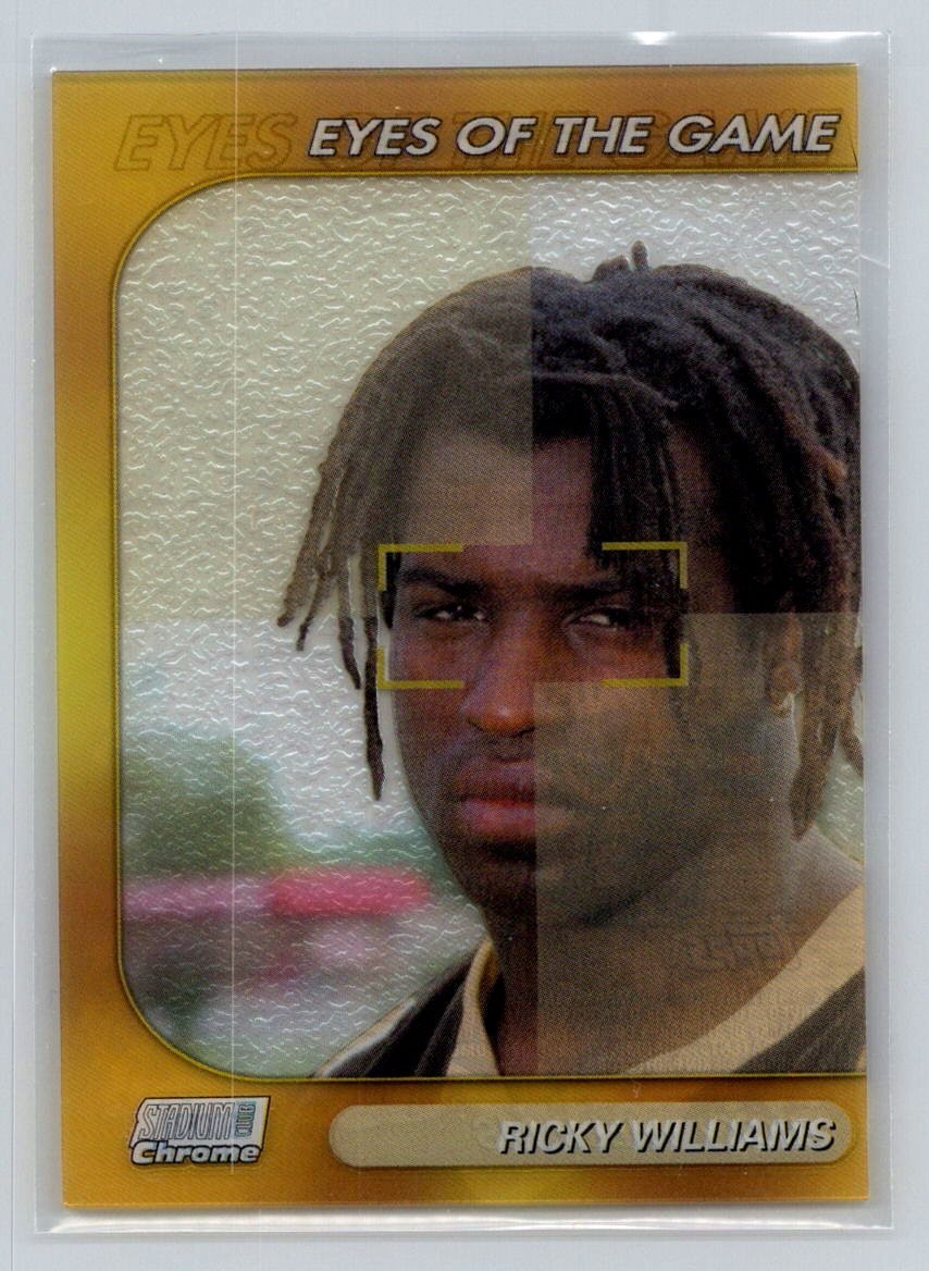 1999 Stadium Club Chrome - Eyes of the Game Refractor Ricky Williams #SCCE21 RC