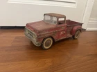 Vintage 1960s Tonka Step Side Pickup Truck Red Pressed Steel With Tailgate