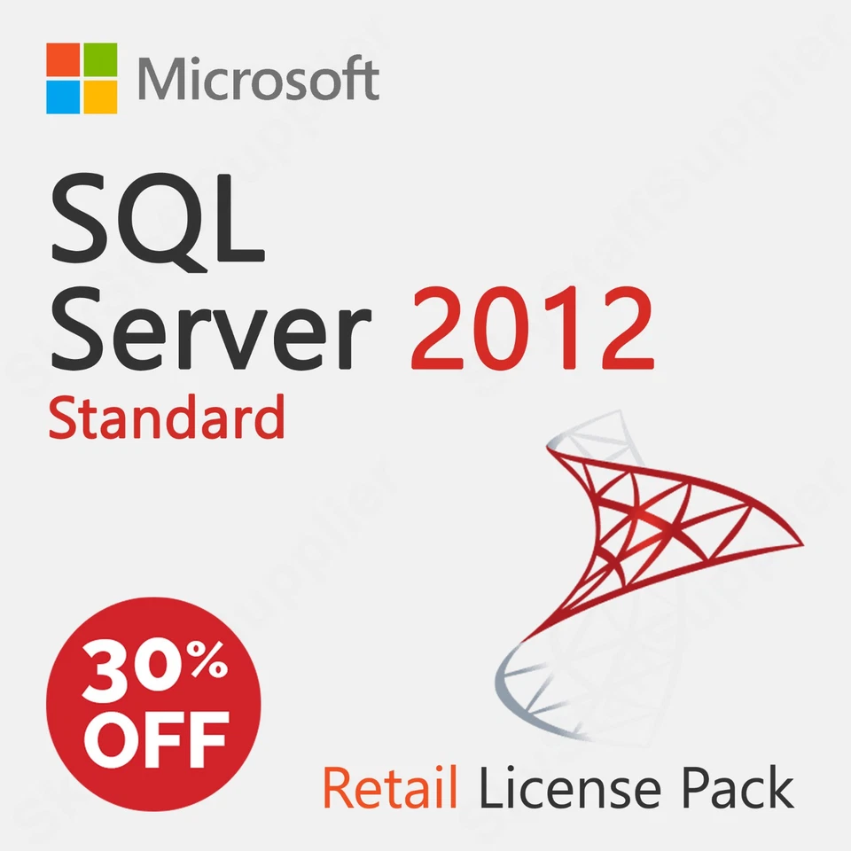 Microsoft SQL Server 2012 licencia estándar de 24 núcleos | Paquete nuevo Foto 3 de 4