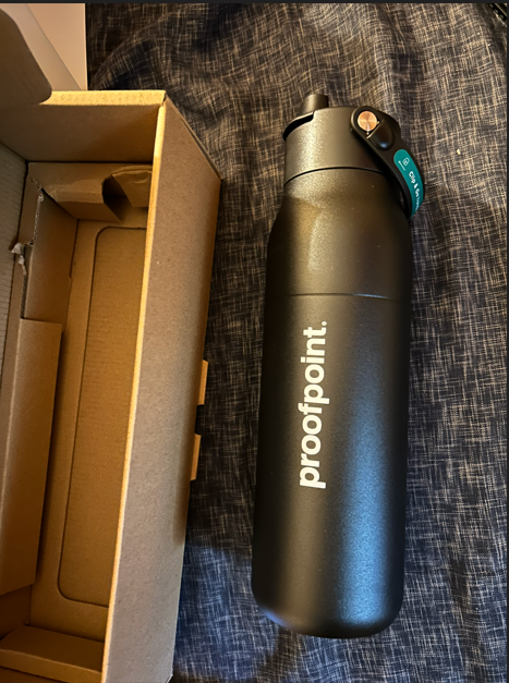 LARQ Bottle PureVis 2 34oz Obsidian Black Self Cleaning Smart