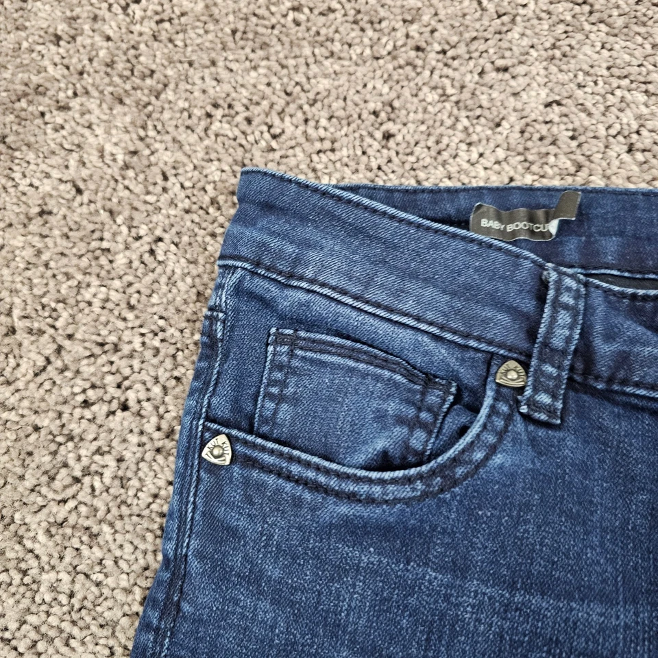 Pantalones de mezclilla Kut From the Cloth para mujer 6S corte bota tiro bajo lavado oscuro elástico bebé 28x31 Foto 3 de 4