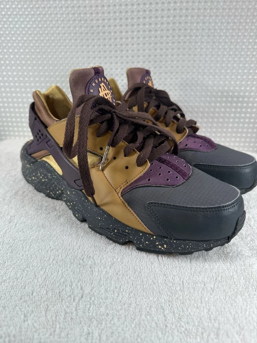 Nike Air Huarache Run Premium Purple Gold Sneaker Size 12 - No Box NIKE MEN main image 4