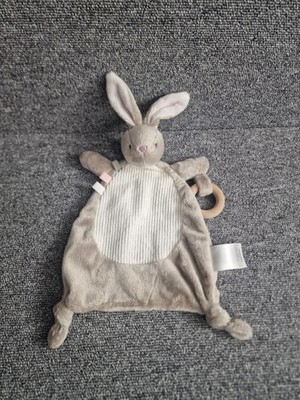 The Little White Company Hase Kaninchen Tröster grau Stofftier Holzring