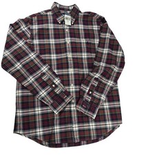 Polo Ralph Lauren Mens Classic Fit Plaid Button Down Shirt Red Grey L NWT