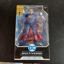 DC Multiverse Lex Luthor Power Suit Action Figure Gold Label Slight Box Damage