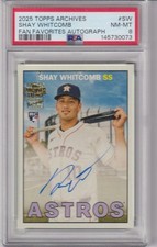 2025 Topps Archives #67FFA-SW Shay Whitcomb Autographs (RC) PSA 8