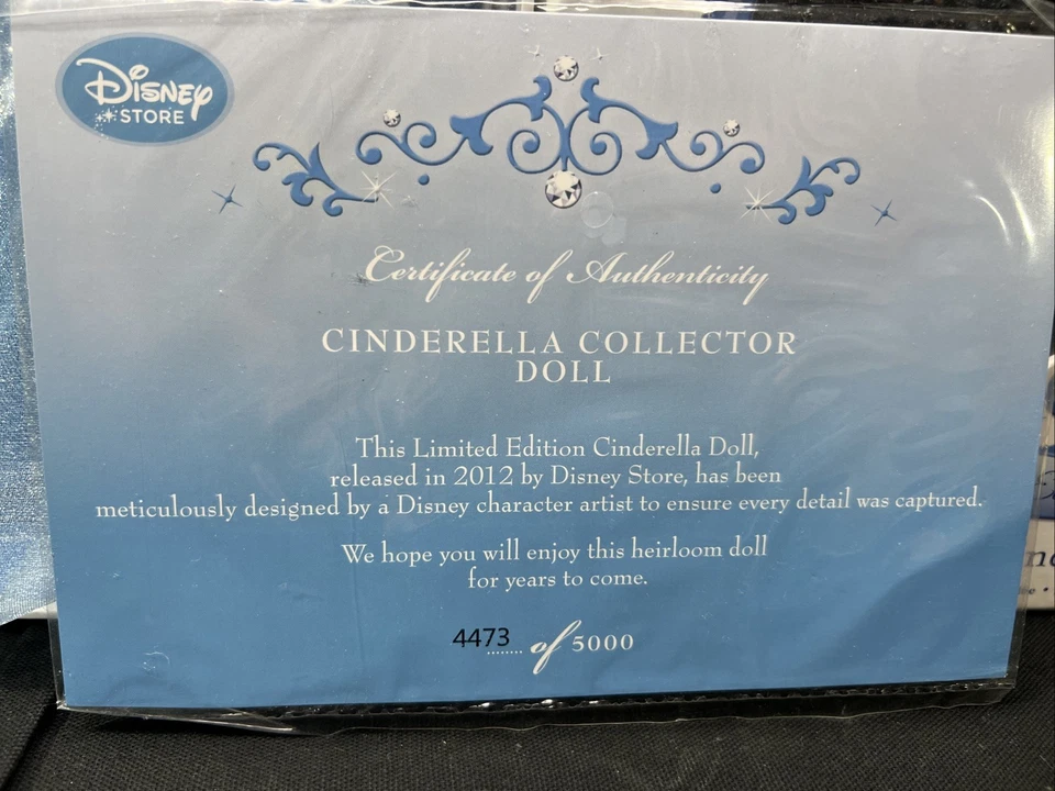 Muñeca Cenicienta Edición Limitada Disney Store 17” #4473 De 5000 Reliquias Foto 2 de 4