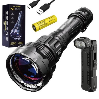 Nitecore P40 Ultra-Long Throw Dual Beam LEP Flashlight 2900 Meter -2000 Lumens w