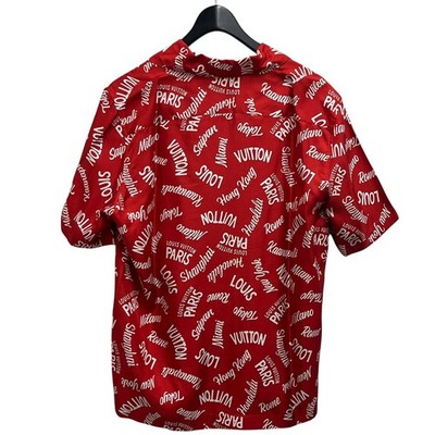LOUIS VUITTON RM181M FIO HES22W City Logo Print Silk Shirt 2345