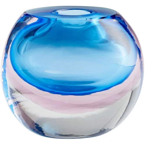 Cyan lighting - Oxblend - Vase - 5.5 Inches Wide by 5 Inches High - Picture 1 of 4