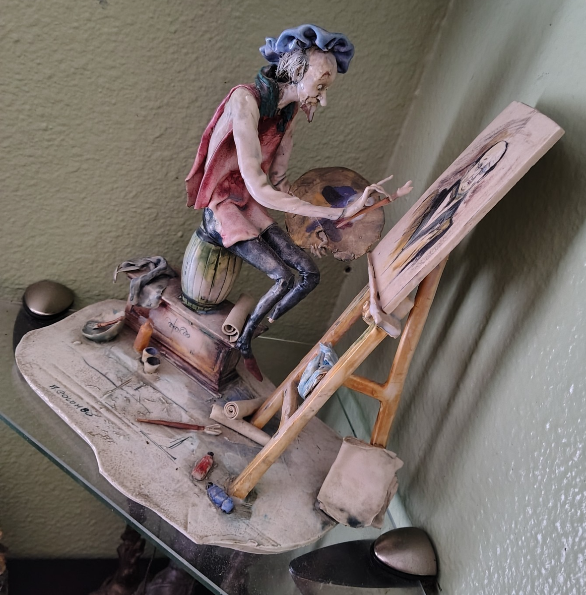 Adriano Colombo Italian Painter Artist Ceramic Sculpture 9.5