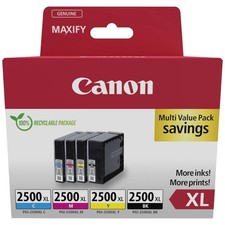 Canon Encre PGI-2500XL BK/C/M/Y Multipack d'origine pack bundle noir, cyan,
