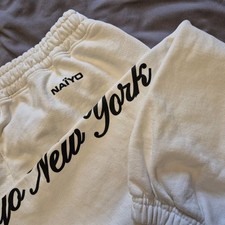 NAIYO NEW YORK SWEATPANTS CREAM MED SOLD OUT 185 MADE IN USA