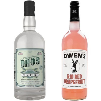Dhōs Handcrafted Non-Alcoholic Gin with Owen s Mixers Rio Red Grapefruit, 750ML