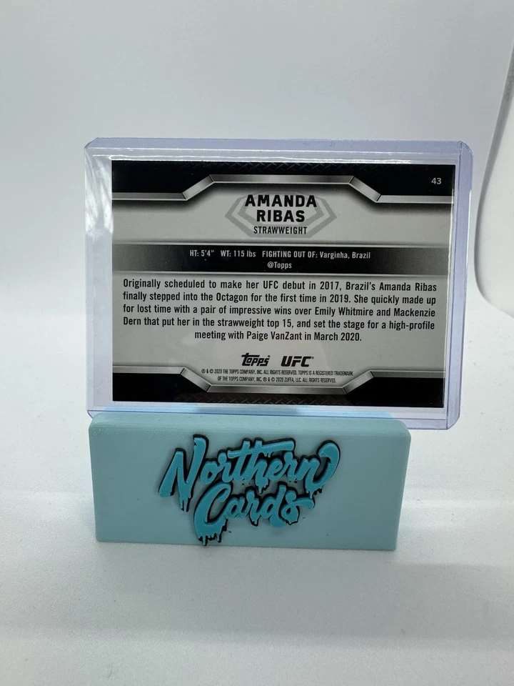 2020 Topps UFC Knockout Amanda Ribas #43 Rookie RC - Image 2 of 2