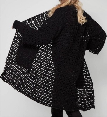 NWT NU DENMARK Susi Wool Cardigan in Black $299 MSRP