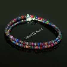 Special Sale Opal Beads Rondelle Beads Blue Opal Beads Gift For Dad 6917