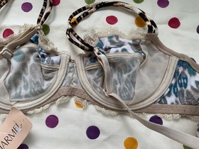 New LISE CHARMEL Panthere Shakti Animal Print Bra & Briefs Set Sz 32B Small