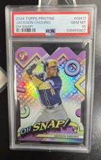 2024 Topps Pristine - Oh Snap! Jackson Chourio #OH-17 (RC) PSA 10 Gem Mint Shine