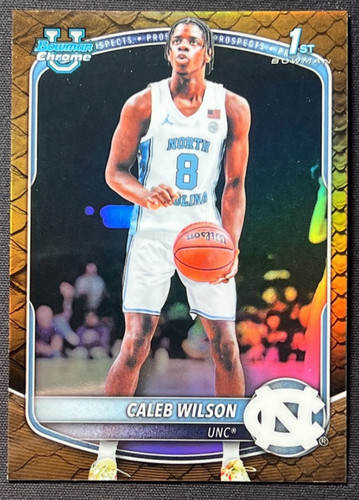 Caleb Wilson 2025-26 Topps Bowman U Chrome Reptilian Refractor 1st RC #BCP-83