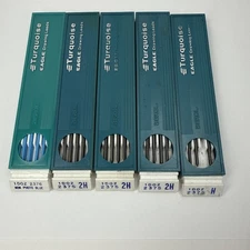 Vtg Berol Turquoise Eagle Drawing Leads 2376 Blue, 2375 2H, 2375 H Lot Of 5 READ