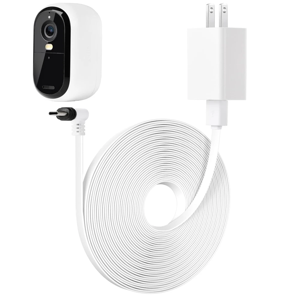 SKY DIRECT 25FT Power Cable Compatible with Arlo Essential 2K Outdoor Security Camera (2Nd