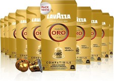 Lavazza, Qualit&agrave; Oro, Nespresso Compatible Aluminium Capsules, 10 Packs of 10