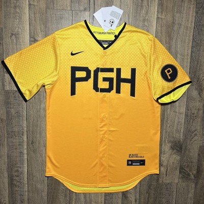 NWT Pittsburgh Pirates Roberto Clemente Nike City Connect Baseball Jersey Mens M