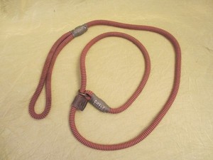 vintage CESAR MILLAN leash gray red USED loop lead milan dog leashes whisperer