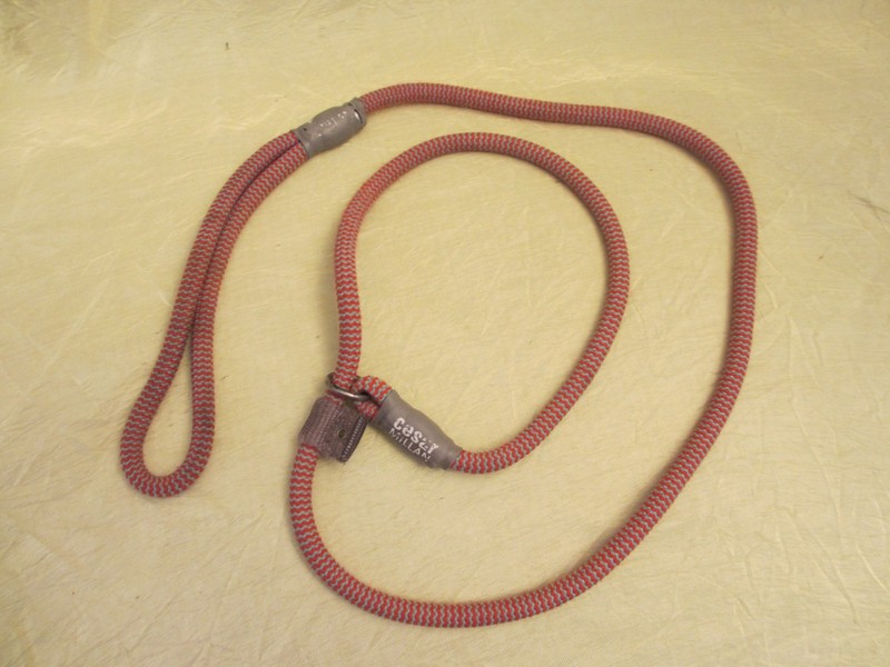vintage CESAR MILLAN leash gray red USED loop lead milan dog leashes whisperer