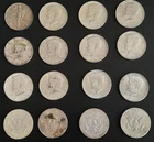 (16) 90% Silver Half Dollars: (1) 1947-P Walker, (11) 1964-D JFK, (4) 1964-P JFK