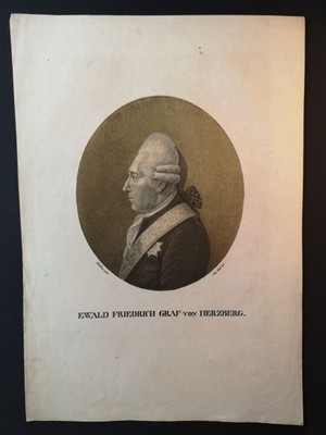 Lithographie von 1817. Ewald Friedrich, Graf von Herzberg. Josef Anton SELB (178